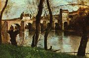 Jean-Baptiste-Camille Corot The Bridge at Mantes Sweden oil painting artist